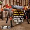 imageKlein Tools 80178 Folding Saw Horse Adjustable 26 to 32Inch Height 2x4 Support Arms Heavy Duty Jobsite Table 2Pack