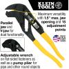 imageKlein Tools D5307 Plier Wrench High Leverage MultiUse Pump Plier with Adjustable and Reversible DoubleSided Jaw Smooth and Knurled Teeth 7Inch