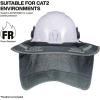 imageKlein Tools FR03010 FlameReistant Full Brim Sombrero Outdoor Sun Hat for Men with Neck Shade Hard Hat Accessory 50Plus UPF Protection Fire Resistant Fabric Universal Clips
