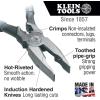 imageKlein Tools J12098 Universal Combination Pliers with Crimping Die Toothed Pipe Grip Induction Hardened Knives