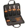 imageKlein Tools 33526 Basic Insulated Tool Kit 1000Volt 3 Pliers 3 Screwdrivers Cable Cutter and Wire CutterStripper 8Piece8Piece