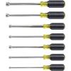 imageKlein Tools 647 Tool Set Made in USA Nut Drivers Sizes 316 14 516 1132 38 716 12Inch ChromePlated 6Inch Shafts Cushion Grip 7Piece7Piece