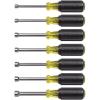 imageKlein Tools 65160 Tool Set Made in USA Metric Nut Driver Set Sizes 5 55 6 7 8 9 and 10 mm 3Inch ChromePlate Hollow Shafts 7PieceWRENCH