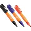 imageKlein Tools 861923 Skribes Permanent Markers Chisel Tip ProfessionalGrade Ink Jobsite Marker for Wet Dry and Oily Surfaces Assorted Colors 3Pack