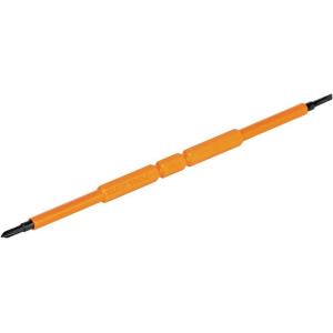 imageKlein Tools 13157INSP Insulated DoubleEnded Screwdriver Replacement Blades Slotted and Phillips for Cat Nos 32584INSR 32581INS 2Pack