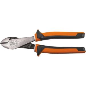 imageKlein Tools 200048EINS Pliers Made in USA Insulated Diagonal Cutting Pliers with Angled Head and 1000V Rated Insulated Grips 8InchSlim Handle
