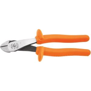 imageKlein Tools 200048EINS Pliers Made in USA Insulated Diagonal Cutting Pliers with Angled Head and 1000V Rated Insulated Grips 8InchStandard