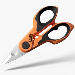 imageKlein Tools 2100FO Stainless Electrician Scissors with Serrated Blade and Cable Stripper Compact Shears for Wire and Cable Cutting 6Inch