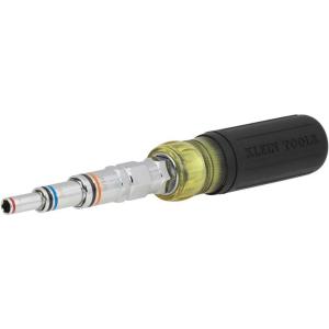 imageKlein Tools 328091 9in1 MultiNut Driver Tool Pass Through Driver with SAE Hex Nut Sizes from 316 to 34Inch and CushionGrip Handle