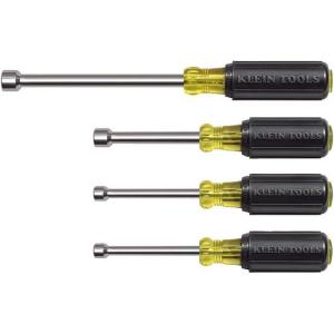 imageKlein Tools 647 Tool Set Made in USA Nut Drivers Sizes 316 14 516 1132 38 716 12Inch ChromePlated 6Inch Shafts Cushion Grip 7Piece4Piece
