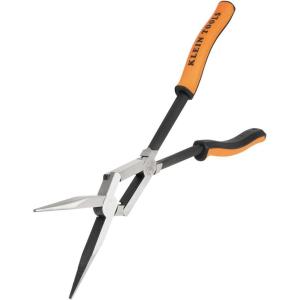 imageKlein Tools 71400 Long Nose Needle Nose Pliers Angled Knurled Jaws Double Rivet Extended Reach for Tight Space Access 13Inch