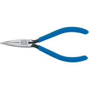 imageKlein Tools D321412C Electronics Pliers Slim Needle Nose Spring Loaded 5Inch Lightweight Knurled Jaws Curved Handle1 Count Pack of 1