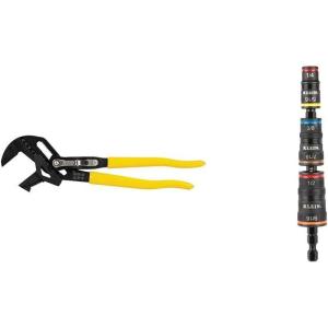imageKlein Tools D50410B Pump Pliers QuickAdjust Tongue and Groove Klaw Water Pump Pliers 10Inch10Inch Plier Wrench