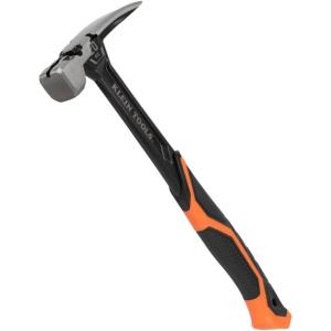 imageKlein Tools H80920S Smooth Face Framing Hammer with Straight Claw 20Ounce Forged Steel Magnetic Nail Puller and ExtraLarge Squared Strike Face