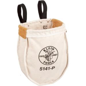 imageKlein Tools 5141P Heavy Tool Bag No 8 Canvas Utility Bag Reinforced with Tough Tanned Leather Loop Belt Connection