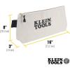 imageKlein Tools 62042 16Inch Zipper Bag Extra Long No 10 Canvas Heavy Duty Tool Bag 3Inch StandUp Bottom Multipurpose for Tools or Crafts16Inch
