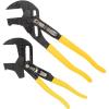 imageKlein Tools D53002KIT Plier Wrench Set 2Piece HighLeverage Pliers with Adjustable Reversible Jaw Smooth and Knurled Teeth 7Inch and 10Inch2Piece Kit