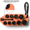 imageKlein Tools 33809 GrabAndGo Impact Socket Set SAE 10Piece Set with Sleeve Carabiner and 38Inch Drive ColorCoded 14 516 38 716 12 916 58 1116 and 34Inch Sockets