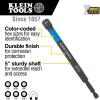 imageKlein Tools 14PNDHC 14Inch Magnetic ColorCoded Power Nut Driver SAE ImpactRated Hollow Nut Driver with 5Inch Extended Reach ShaftSolid Shaft