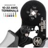 imageKlein Tools 34055 Ferrule Crimping Tool Square Crimper Pliers for 10 to 22 AWG Wire Terminals BuiltIn Adjustable Ratchet for Electrical Work