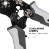 imageKlein Tools 34055 Ferrule Crimping Tool Square Crimper Pliers for 10 to 22 AWG Wire Terminals BuiltIn Adjustable Ratchet for Electrical Work