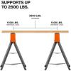 imageKlein Tools 66187 Folding Saw Horse Heavy Duty Legs Metal Saw Horse for Woodworking Carpenters Contractors 2Pack