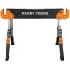 imageKlein Tools 66188 Folding Saw Horse 2x4 Support Arms 26Inch to 32Inch Adjustable Height Heavy Duty Jobsite Table 1Pack