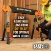imageKlein Tools 66188 Folding Saw Horse 2x4 Support Arms 26Inch to 32Inch Adjustable Height Heavy Duty Jobsite Table 1Pack
