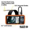imageKlein Tools 69473 Borescope 9 mm 10Foot Armored Waterproof Gooseneck Snake LED Lights Endoscope Digital Inspection Camera for Android Phones10 Ft Armored