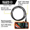 imageKlein Tools 69473 Borescope 9 mm 10Foot Armored Waterproof Gooseneck Snake LED Lights Endoscope Digital Inspection Camera for Android Phones98 Ft Armored