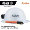 imageKlein Tools 8610112 Skribes Fine Tip Permanent Markers ProfessionalGrade Ink MultiSurface Jobsite Marker for Wet Dry and Oily Surfaces Black 12Pack