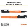 imageKlein Tools 8610112 Skribes Fine Tip Permanent Markers ProfessionalGrade Ink MultiSurface Jobsite Marker for Wet Dry and Oily Surfaces Black 12Pack