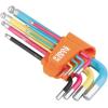 imageKlein Tools CBLS10 SAE Hex Key Caddy Set Long BallEnd 332 to 38Inch ColorCoated Keys for Easy Identification 10PieceMetric