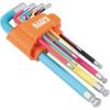imageKlein Tools CBLS10 SAE Hex Key Caddy Set Long BallEnd 332 to 38Inch ColorCoated Keys for Easy Identification 10PieceMetric