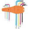 imageKlein Tools CBLS10 SAE Hex Key Caddy Set Long BallEnd 332 to 38Inch ColorCoated Keys for Easy Identification 10PieceMetric