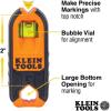 imageKlein Tools MSF1002 Magnetic Stud Finder and Level Compact Wood and Metal Detector with Bubble Vial for Accurate Markings Felt Pad Backing 2Pack