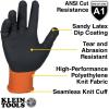 imageKlein Tools Winter Work Gloves Knit Dipped ANSI A1 Cut Resistant Gloves Sandy Latex Coated FleeceLined Touchscreen Capable