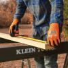 imageKlein Tools Winter Work Gloves Knit Dipped ANSI A1 Cut Resistant Gloves Sandy Latex Coated FleeceLined Touchscreen Capable