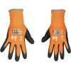 imageKlein Tools Winter Work Gloves Knit Dipped ANSI A1 Cut Resistant Gloves Sandy Latex Coated FleeceLined Touchscreen Capable