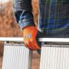 imageKlein Tools Winter Work Gloves Knit Dipped ANSI A1 Cut Resistant Gloves Sandy Latex Coated FleeceLined Touchscreen Capable