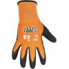imageKlein Tools Winter Work Gloves Knit Dipped ANSI A1 Cut Resistant Gloves Sandy Latex Coated FleeceLined Touchscreen Capable