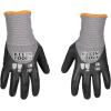 imageKlein Tools Winter Work Gloves Knit Dipped ANSI A4 CutResistant Sandy Latex Coated FleeceLined Touchscreen CapableLarge
