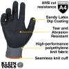 imageKlein Tools Winter Work Gloves Knit Dipped ANSI A4 CutResistant Sandy Latex Coated FleeceLined Touchscreen CapableLarge