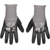 imageKlein Tools Winter Work Gloves Knit Dipped ANSI A4 CutResistant Sandy Latex Coated FleeceLined Touchscreen CapableMedium