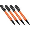 imageKlein Tools 861914 Skribes Fine Tip Permanent Markers Assorted Colors Hard Hat Clip MultiSurface Jobsite Marker for Wet Dry and Oily Surfaces 4PackBlack