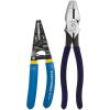 imageKlein Tools D2139NE11055 Pliers Set Made in USA with Linemans Side Cutting Pliers and Copper Wire StripperCutter HighLeverage 2Piece