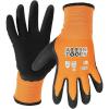imageKlein Tools Winter Work Gloves Knit Dipped ANSI A1 Cut Resistant Gloves Sandy Latex Coated FleeceLined Touchscreen Capable