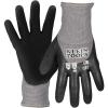 imageKlein Tools Winter Work Gloves Knit Dipped ANSI A4 CutResistant Sandy Latex Coated FleeceLined Touchscreen CapableMedium