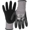 imageKlein Tools Winter Work Gloves Knit Dipped ANSI A4 CutResistant Sandy Latex Coated FleeceLined Touchscreen CapableXlarge