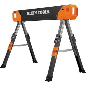 imageKlein Tools 66188 Folding Saw Horse 2x4 Support Arms 26Inch to 32Inch Adjustable Height Heavy Duty Jobsite Table 1Pack